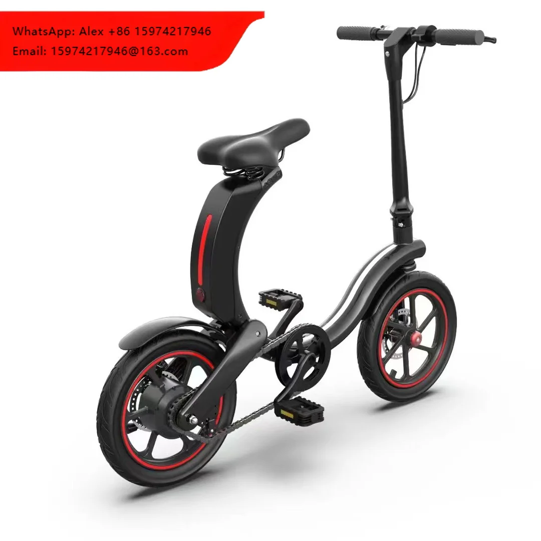 

350W 36V 6.6ah Lithium Battery Electric Folding Bike With Front Hub Motor Aluminum Alloy Electric Scooters Fast Delivery