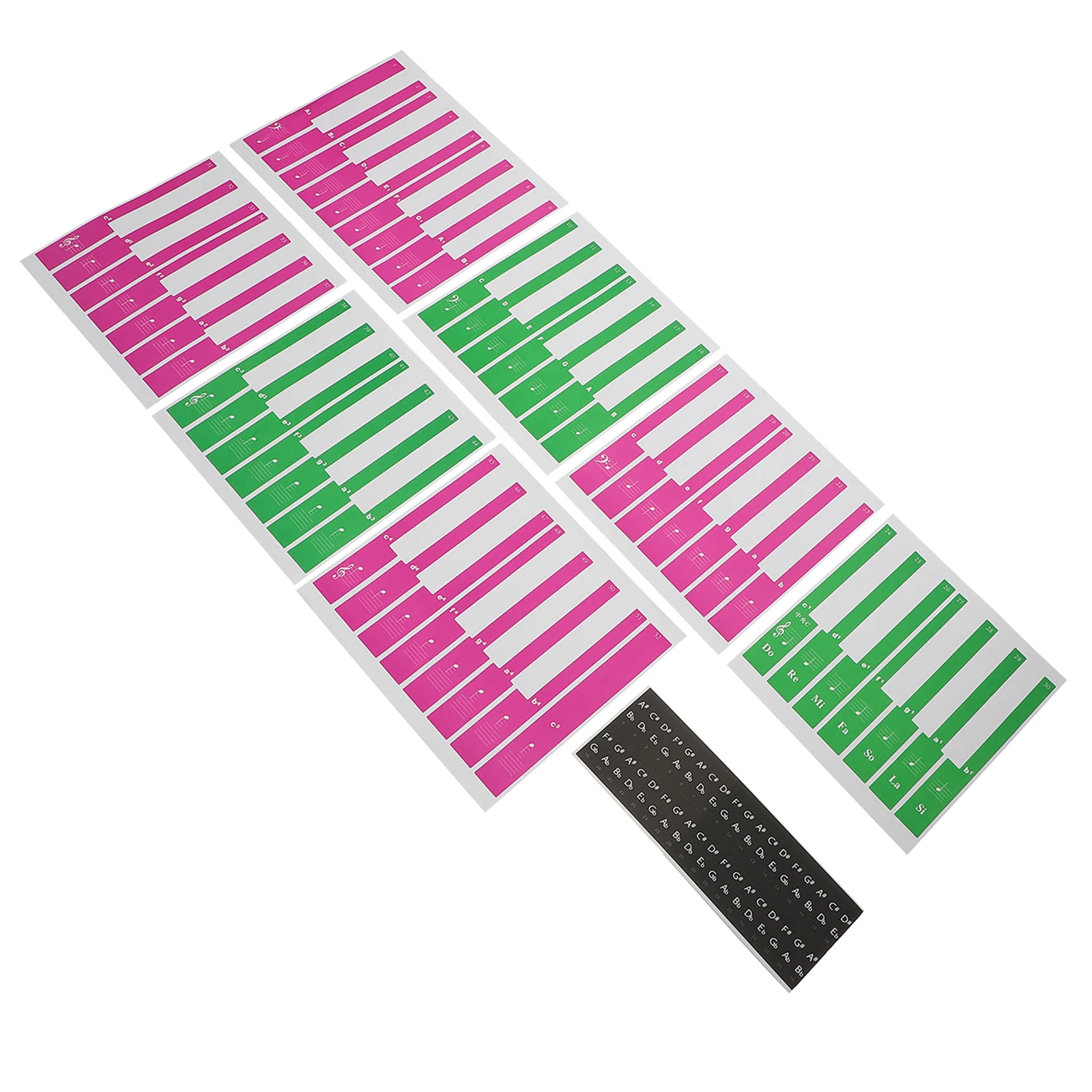 

88 61 54 Keys Piano Keyboard Sticker Introductory Music Decal for Beginner Electronic gan Transparent Note Labels Easy Peel No