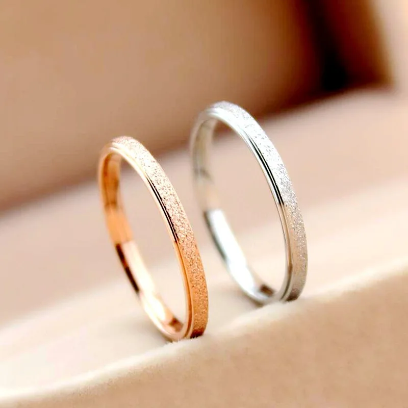 Stainless Steel Minimalist Thin Rings Small Cute Dainty Rings for Women Brilliant CZ Versatile Female Casual Finger Ring Jewelry