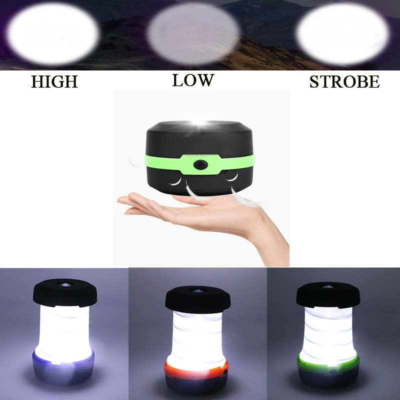 Outdoor Collapsible Tent Light Portable Camping Light Handheld Flashlight Hand Light Emergency Light Camping Lantern Night Light