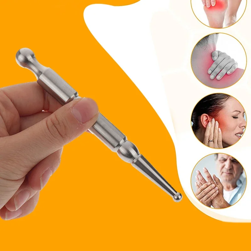 Face Care Tool Point Probe Pen Massager For Face Facial Reflexology Massage Tool Retractable Acupuncture Pen
