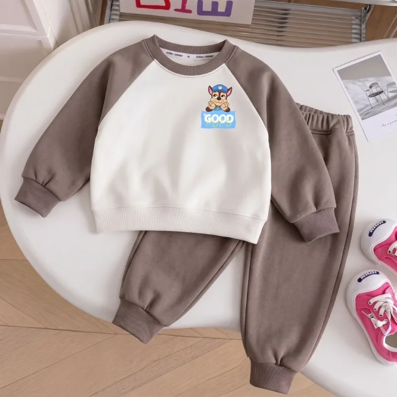 2026 Herbst Neuer Stil Kinder-Freizeit-Hoodie-Sets Kinder Mode-Trainingsanzug Paw Patrol Bedruckte Jungen Freizeit-Sweatshirts Hose 2-teilig – Detail 3