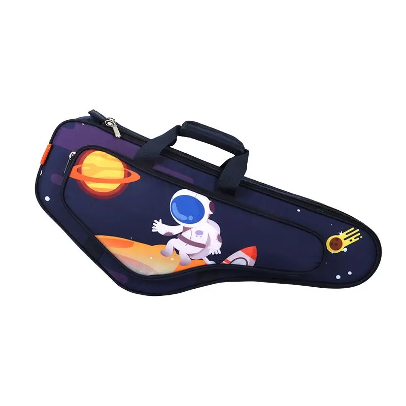 

Universal Alto Saxophone Cartoon Waterproof Oxford Cloth Bag Case Backpack Handbag with double shoulders