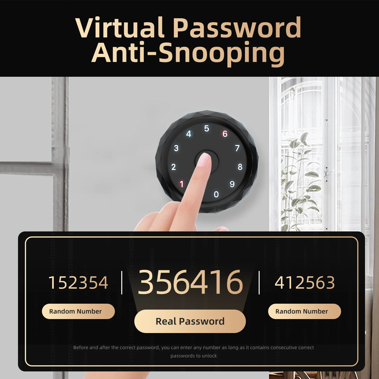 Viladepot 2PCS 스마트 잠금 지문 도어 잠금 앱 제어 암호 잠금 해제 전자 터치 스크린 키패드 실내
