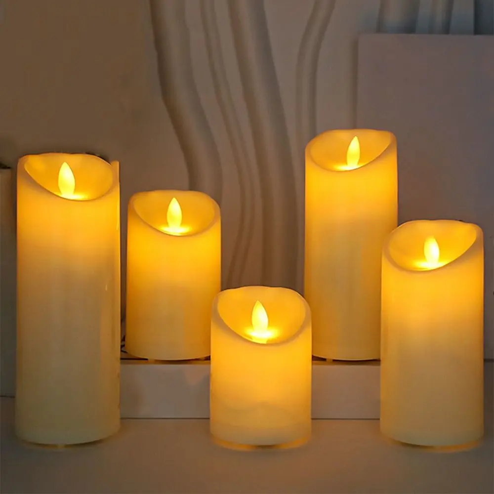 Candele elettroniche creative Candele luminose calde decorative ricaricabili tramite USB Candele simulate senza fiamma impermeabili