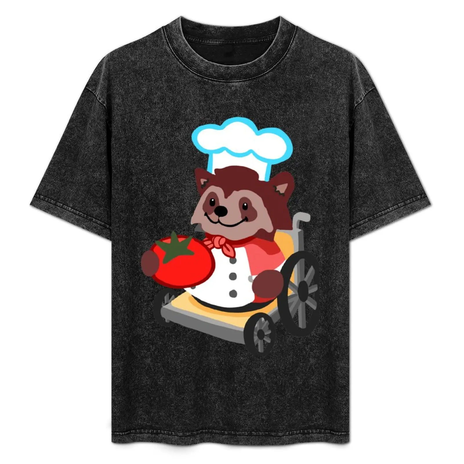 

Overcooked wheelchair raccoon chef T-Shirt Odor Resistant Short Sleeve Top