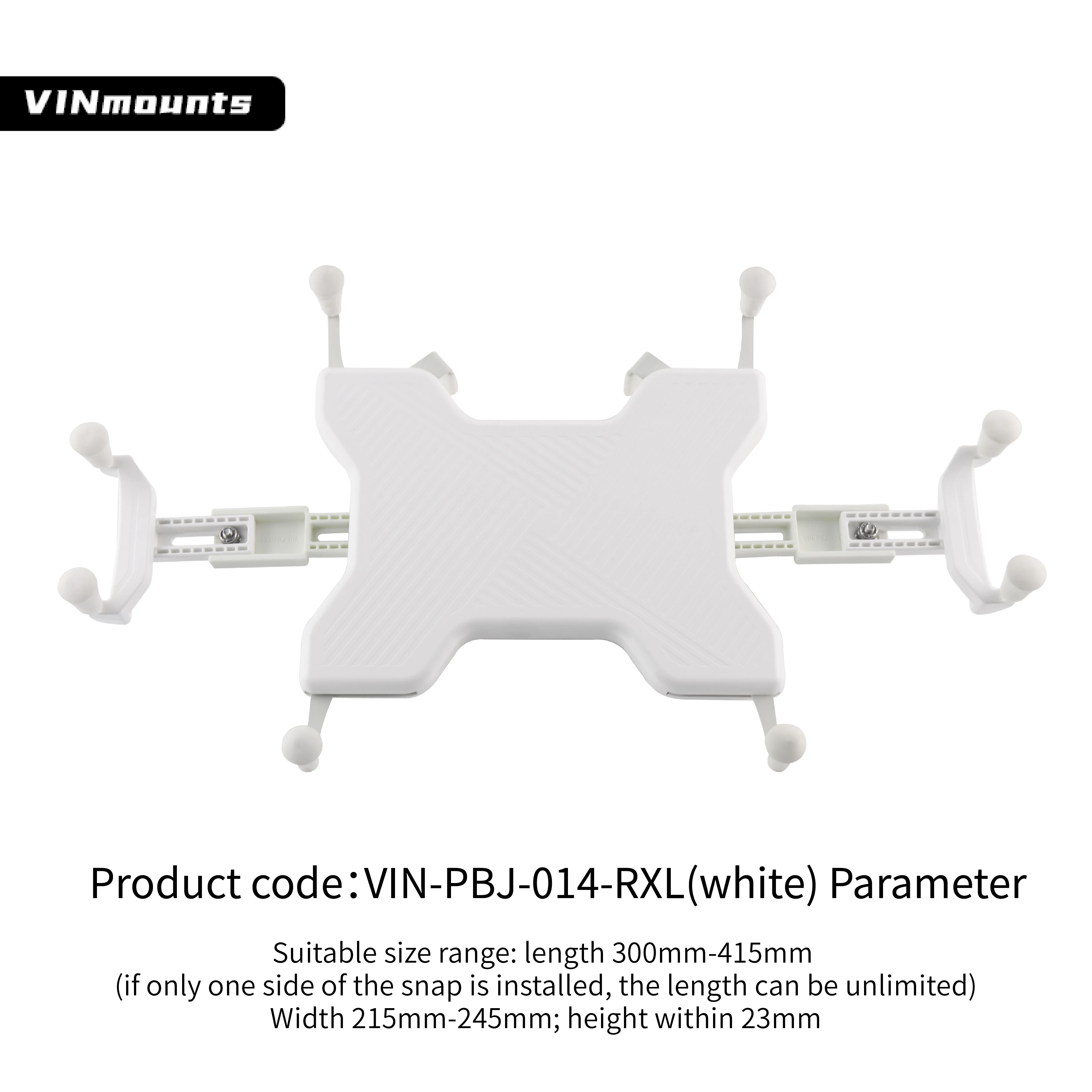 VINmounts Universal Anti-Theft Tablet Mount 220-250mm for iPad Air 4 5, Samsung Galaxy Tab S6, Surface Go, MatePad 10.4