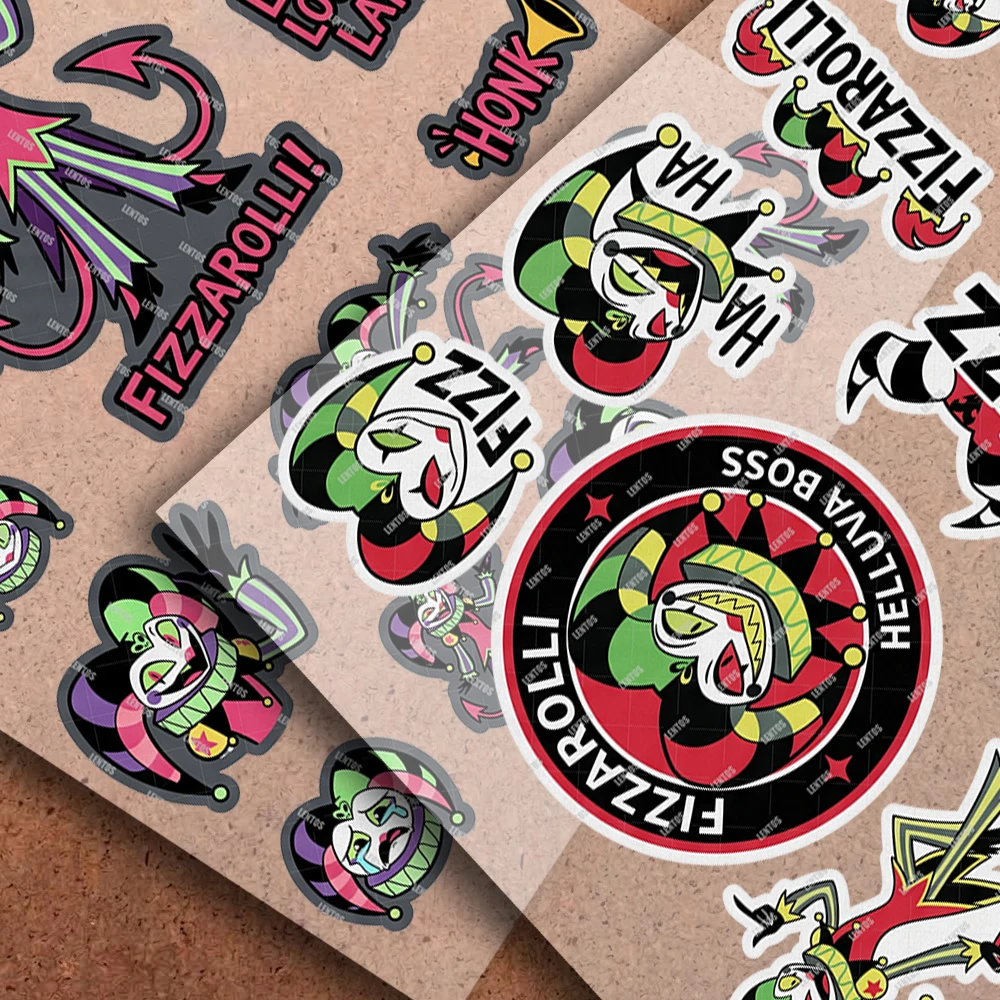 Universal Anime Reflective Stickers Safety Decals for Helmets Bikes Luggage More for  F-Fizzarolli
