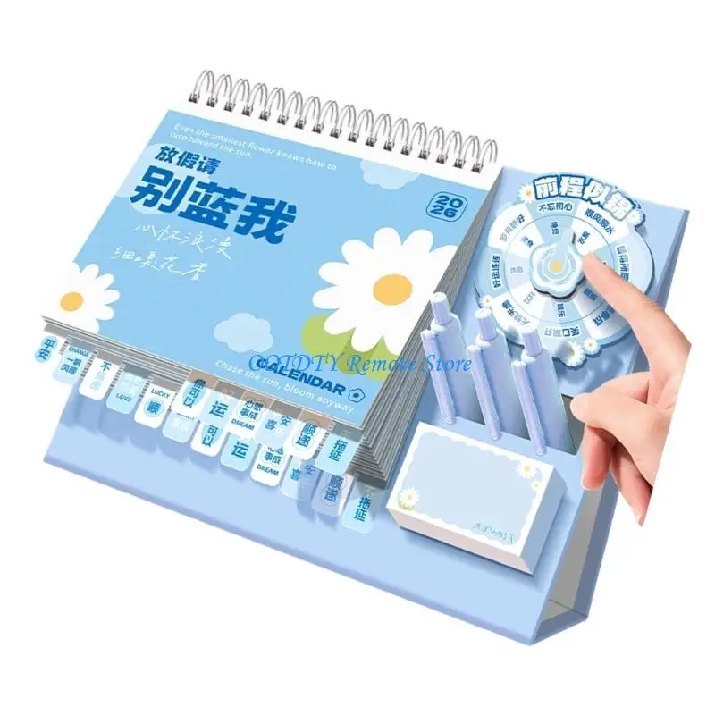 

2026 Mini Monthly Desktop Calendar Daily Schedule Planner Home Office Decors Desk Standing Desk Calendar