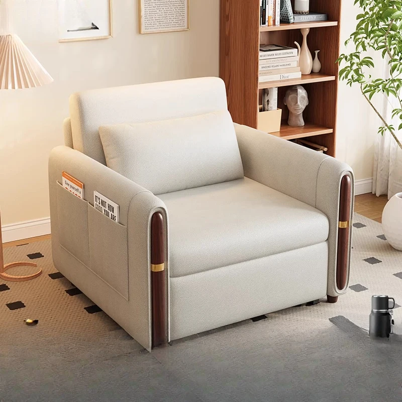 Single sofa bed foldable dual-purpose 2025 new small apartment multi-functional office nap balcony push-pull type