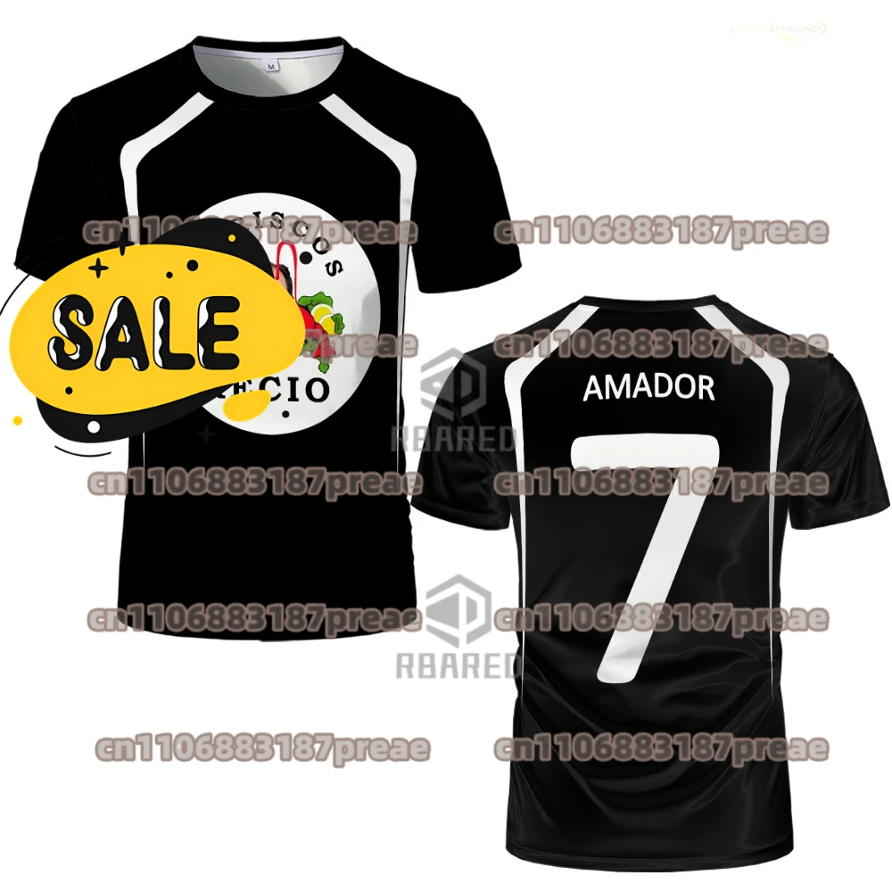 Camiseta de fútbol con estampado de camarones y mariscos de Humor, camiseta deportiva transpirable de secado rápido para hombre, camiseta de Mariscos Recio, regalo para niños