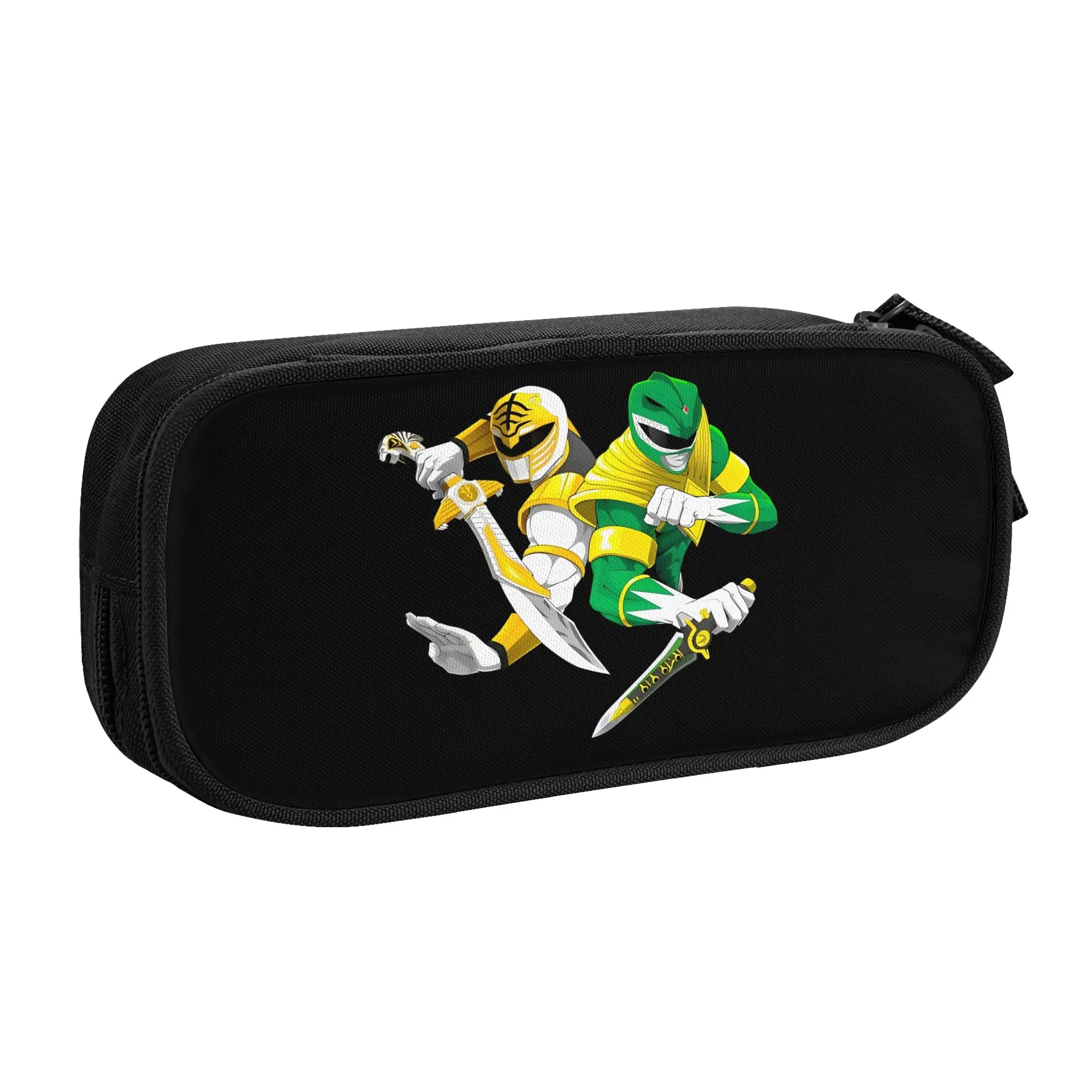 Large Capacity Bags for Child Cartoon Green And White Power Rangers  Handheld Study Bag for Boys Gilrs Kids