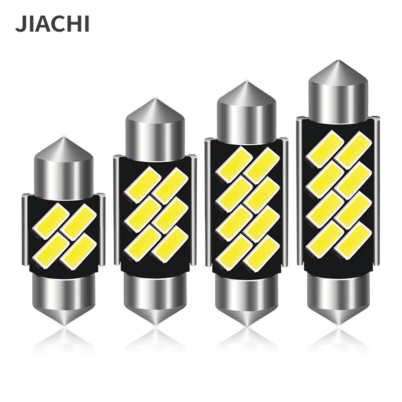 JIACHI 2PCS C10W C5W Festoon Led Bulb 39MM 41MM Canbus No Error New Design Car Dome Light Auto Interior Reading Lamp DC12V White