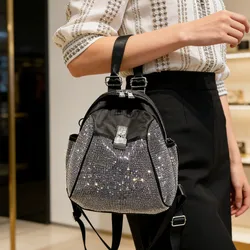 Fashion sequin backpack women's large capacity 2026 new fashion design sequin bag women's backpack travel