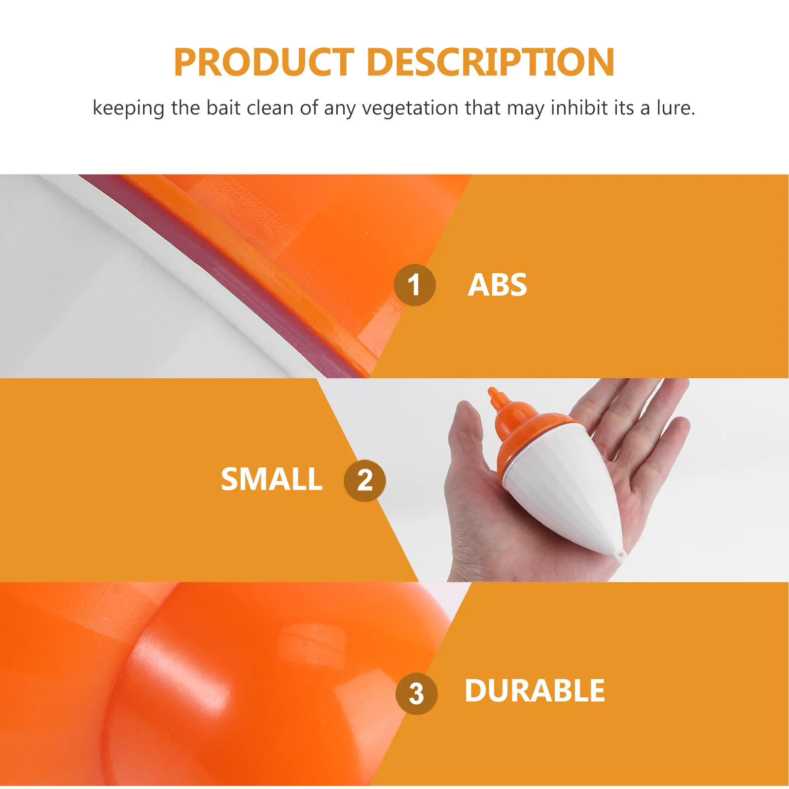 

1Set Sea Fishing Induction Bobbers Round Floats Buoy White 50g ABS Durable Fishing Bobbers Tackle Floats for Anglers