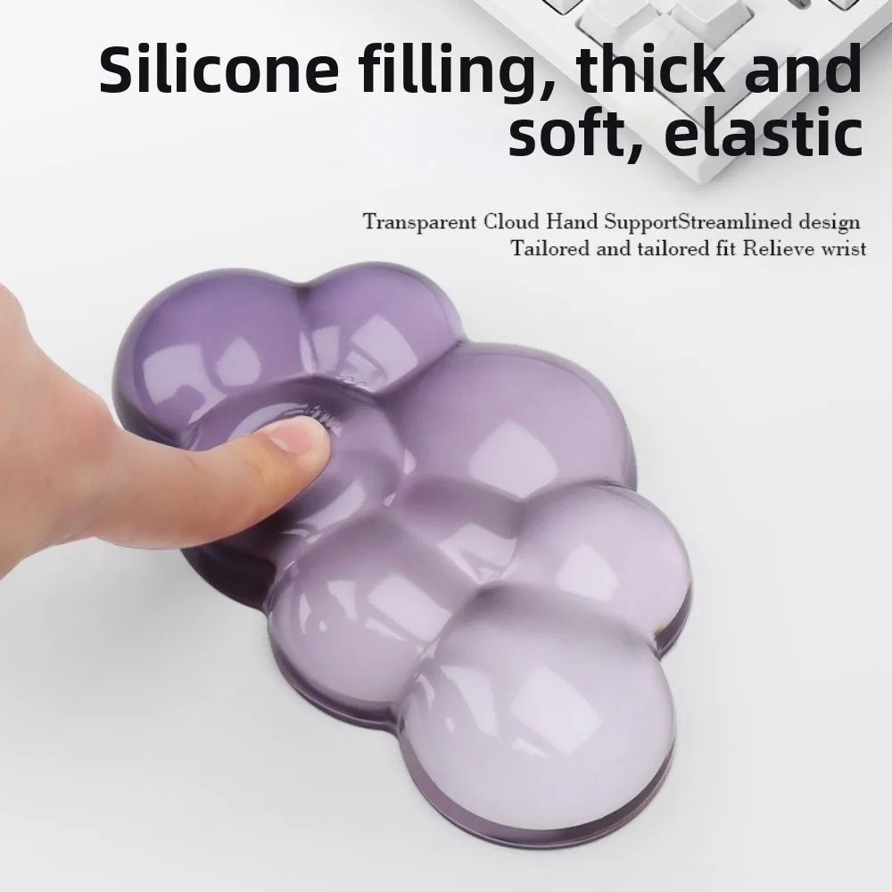 Penyangga Pergelangan Tangan Mouse Mat Cloud Wrist Rest Anti-Selip Warna Gradasi Bantalan Pergelangan Tangan Mouse Silikon Lembut Penyangga Pergelangan Tangan Keyboard Gaming Setup