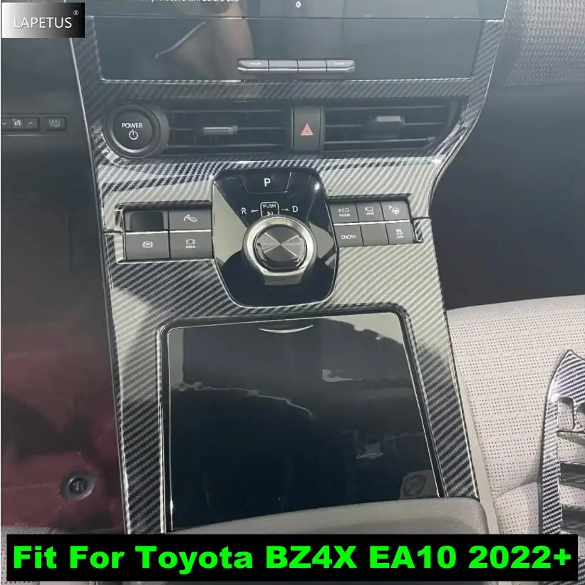 

ABS Carbon Fiber Look For Toyota BZ4X EA10 2022-2025 Car Center Console Gear Shift Panel Cover Trim Sticker Interior Accessories