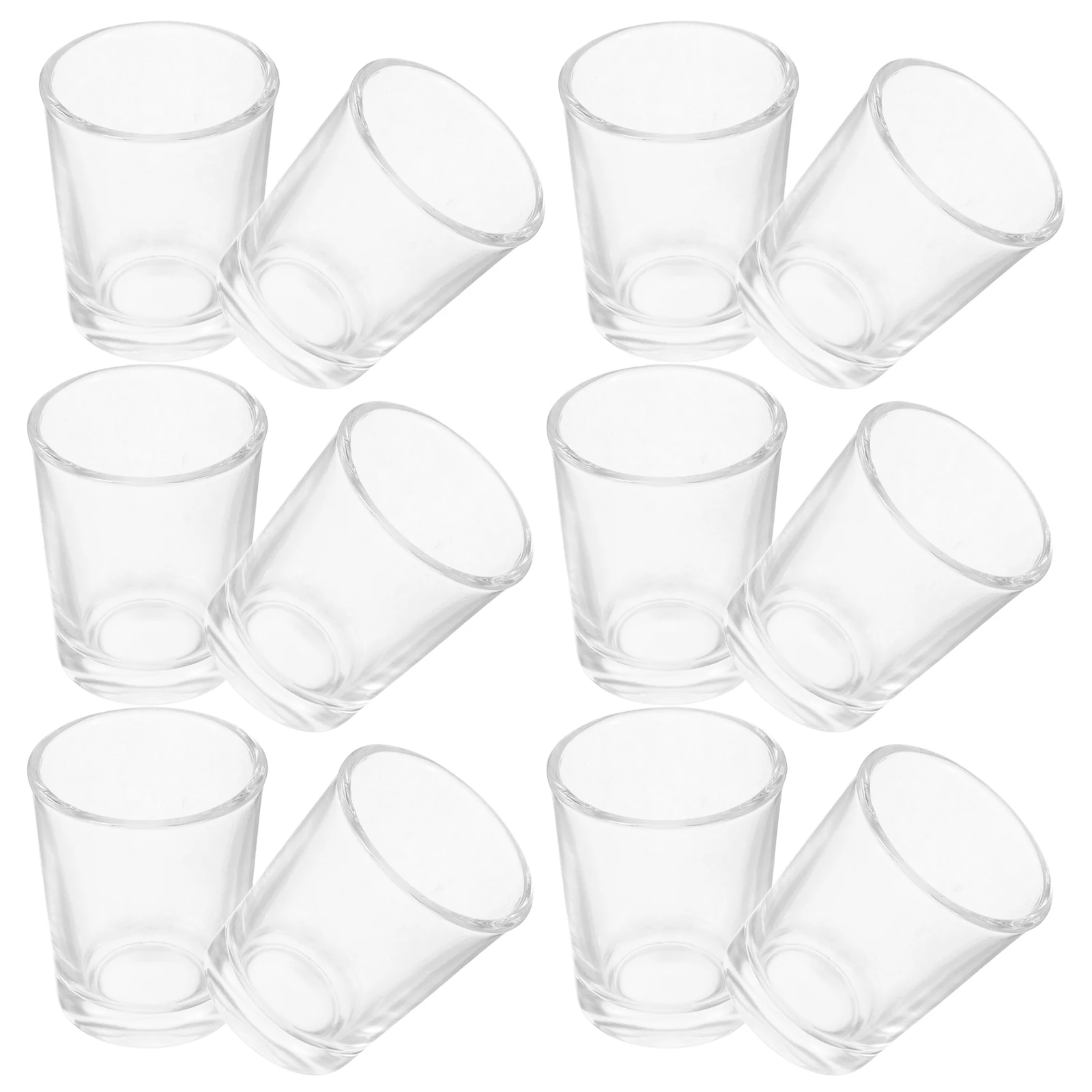 

12Pcs Small Glass Cups Smooth Touch Design for Wine Tasting Coffee Barware Reusable Holy Communion Glassware Mini Chalice