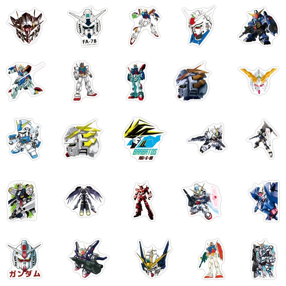 10/30/50/100PCS Classic Animation Comics GUNDAM Stickers Cool Personality Creative Decorative Skateboard Motorcycle Helmet Bike - Image 6
