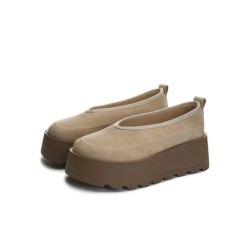 AIYUQI Women's Thick-Soled Slip-On Loafers - Large Sizes Available