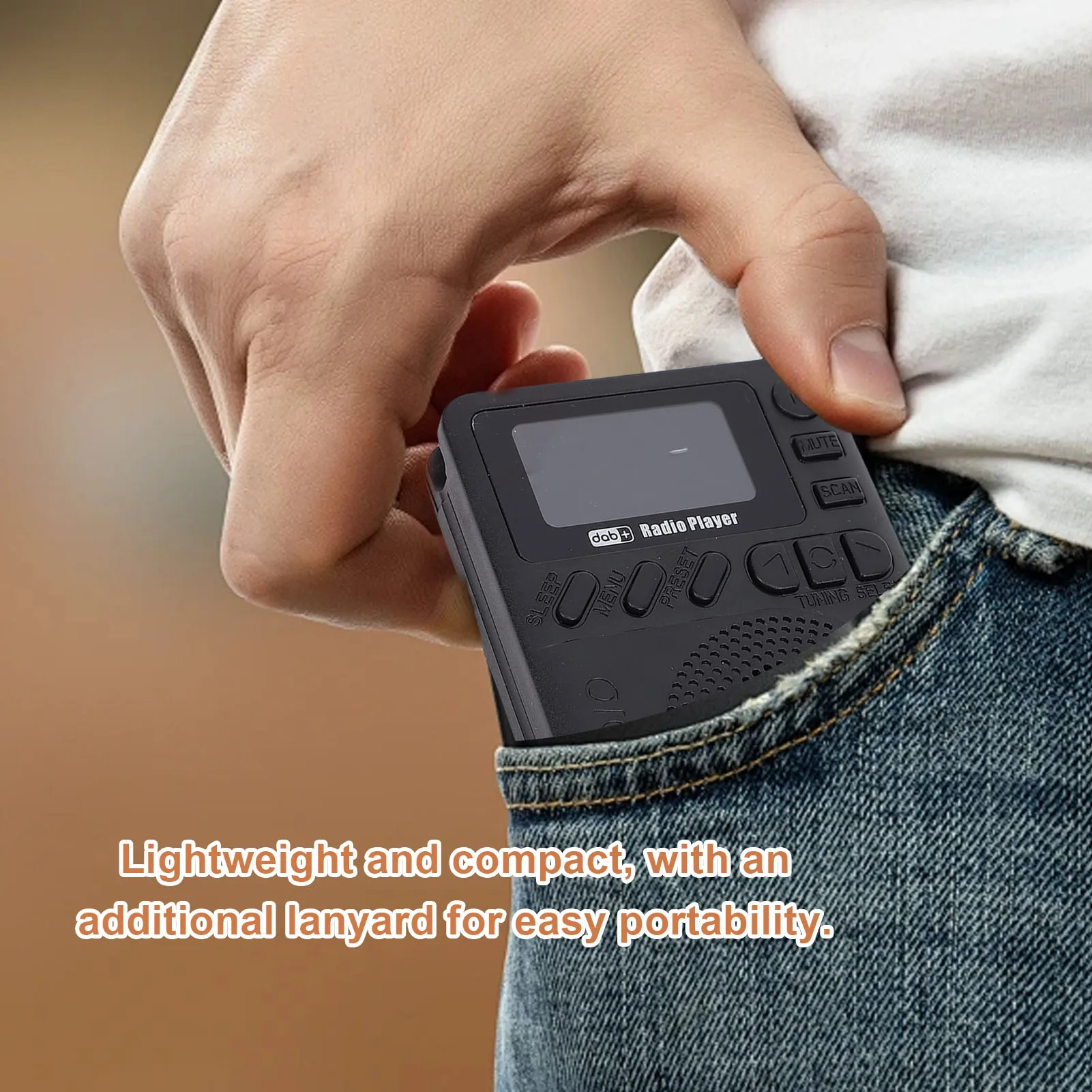 راديو DAB + FM محمول 3 في 1 تصميم LED شاشة ملونة راديو جيب محمول مدمج سمّاعات بلوتوث وبطاقة تخزين