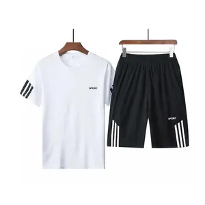 Summer Sports Suit Men's Short-Sleeved Shorts Loose Quick Dry T-Shirt Short Pants Casual Running Suit 8 Main Men's Sports Set Sales - №2