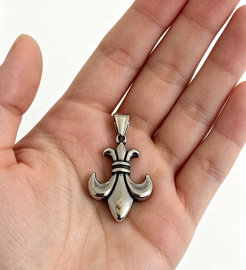 Vintage Balak Flower of Life stainless steel pendant, blackened and non-fading, suitable for daily wear