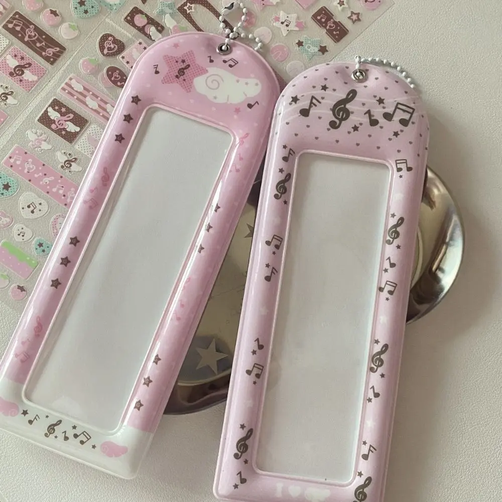 New Musical Note Card Holder PVC Four Grid Idol Photocard Holder DIY Gift Photos Protective Cover