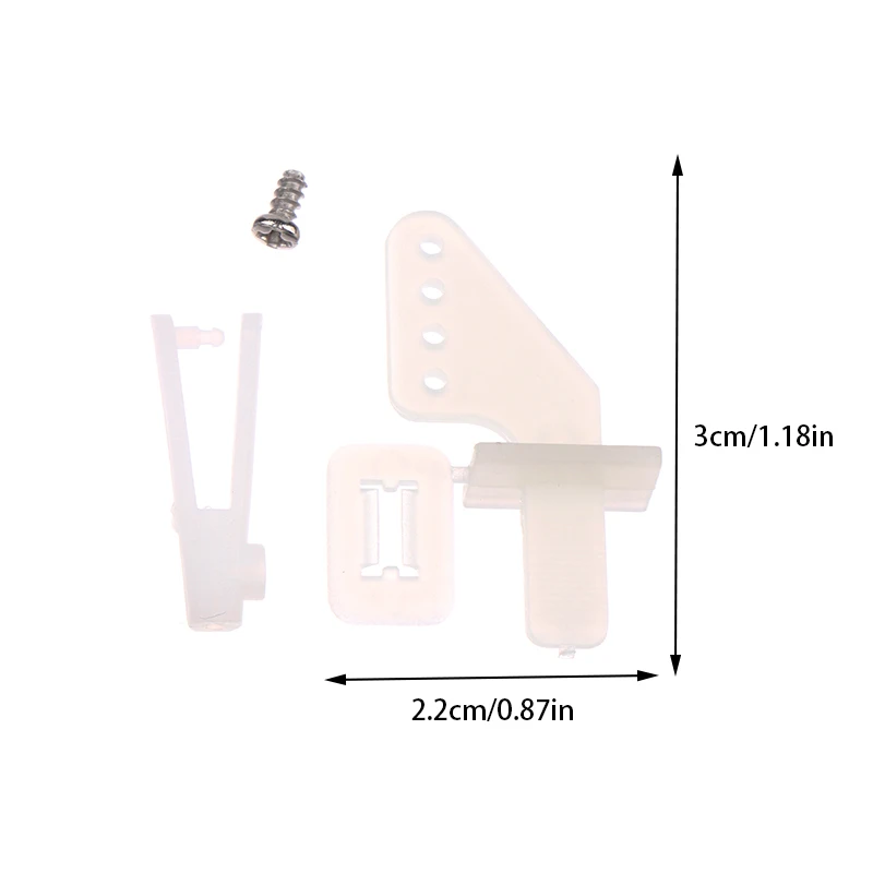 10Sets Medium Lock On Nylon Control Horn And Clevis Set Rudder Servo Ailerons Elevators For RC Fixed Wing Airplane Parts