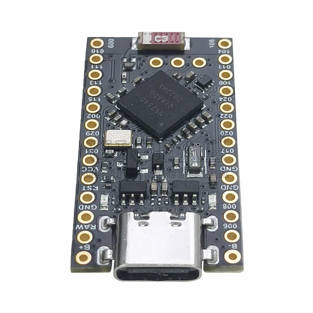 Módulo de placa de desenvolvimento nrf52840 para nano v2.0 com bluetooth 5.0 suporte de carga 3.7v gerenciar mini 64mhz usb tipo-c