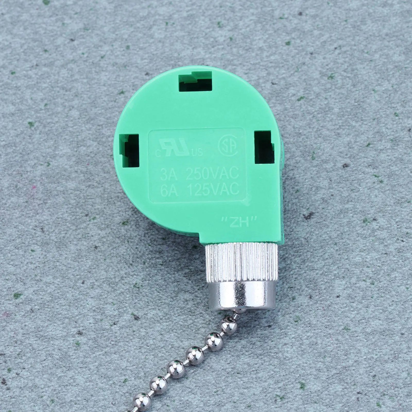 2Pcs 3-Speed Adjustable Pull Chain Switch for Ceiling Fan Light Lamp Replacement Vintage Style Energy Saving Control Cord Green