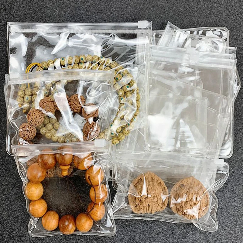 

Clear Anti-Oxidation Bag Earring Necklace Storage Holder Self Sealing Pouch PVC Jewelry Bracelets Rings Earrings Sealed Bags