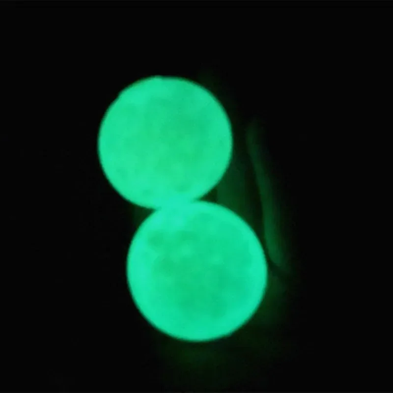 Bolas luminosas de alto rebote para niños, pelota antiestrés brillante, juguete de descompresión para pared pegajosa, regalo para niños, juguete de ansiedad que brilla en la oscuridad, 5 uds.