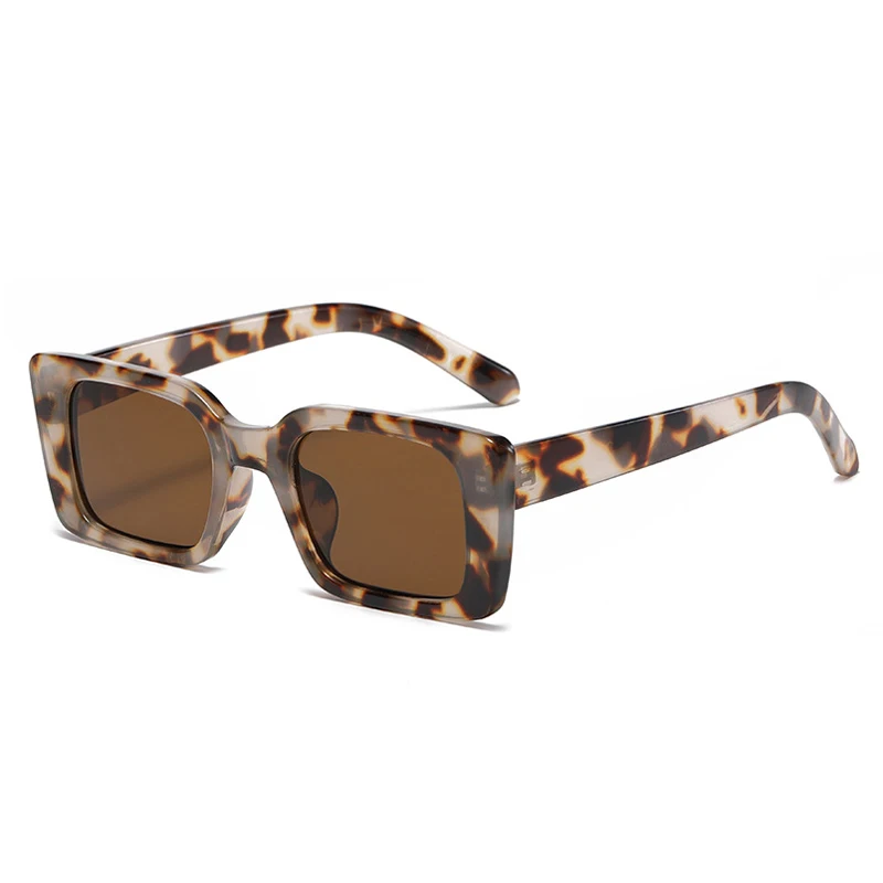 Vintage Square Sunglasses Woman Brand Designer Retro Leopard Sun Glasses Female Fashion Gradient Rectangle Shades Oculos