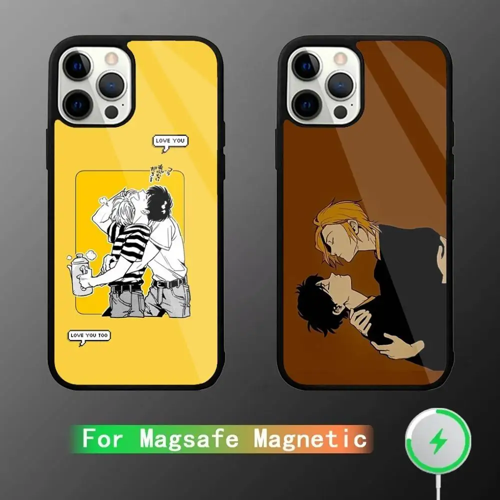 

Anime B-Banana Fish Phone Case For iPhone 16,15,14,13,12,11,Plus,Pro,Max Mini Magsafe Magnetic Wireless Charging