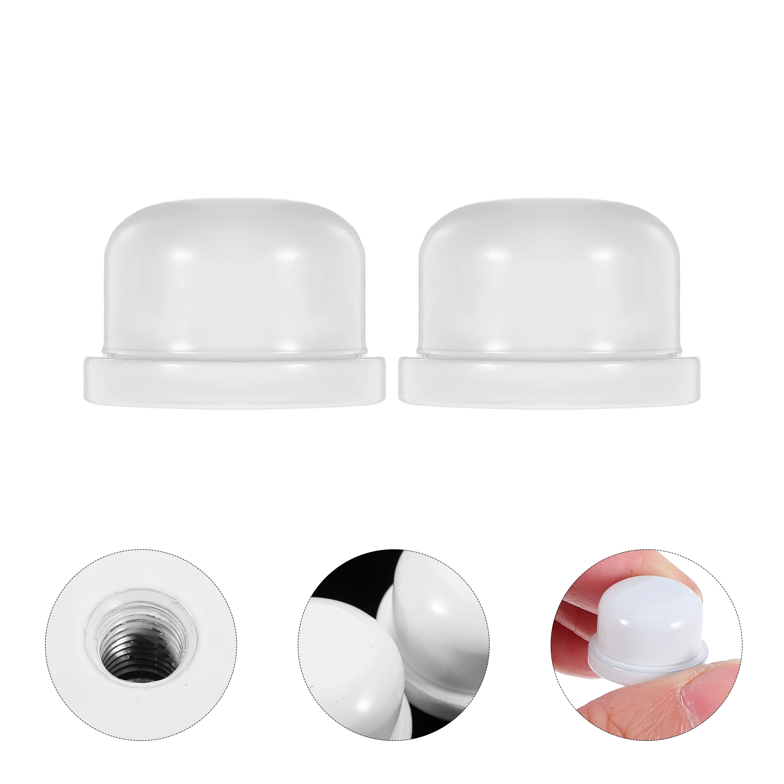 

8pcs Table Decoration Accessories Finial Cap Tapped White Metal Harp Knob Sturdy Durable Easy Install Bedroom Living Room Lamp