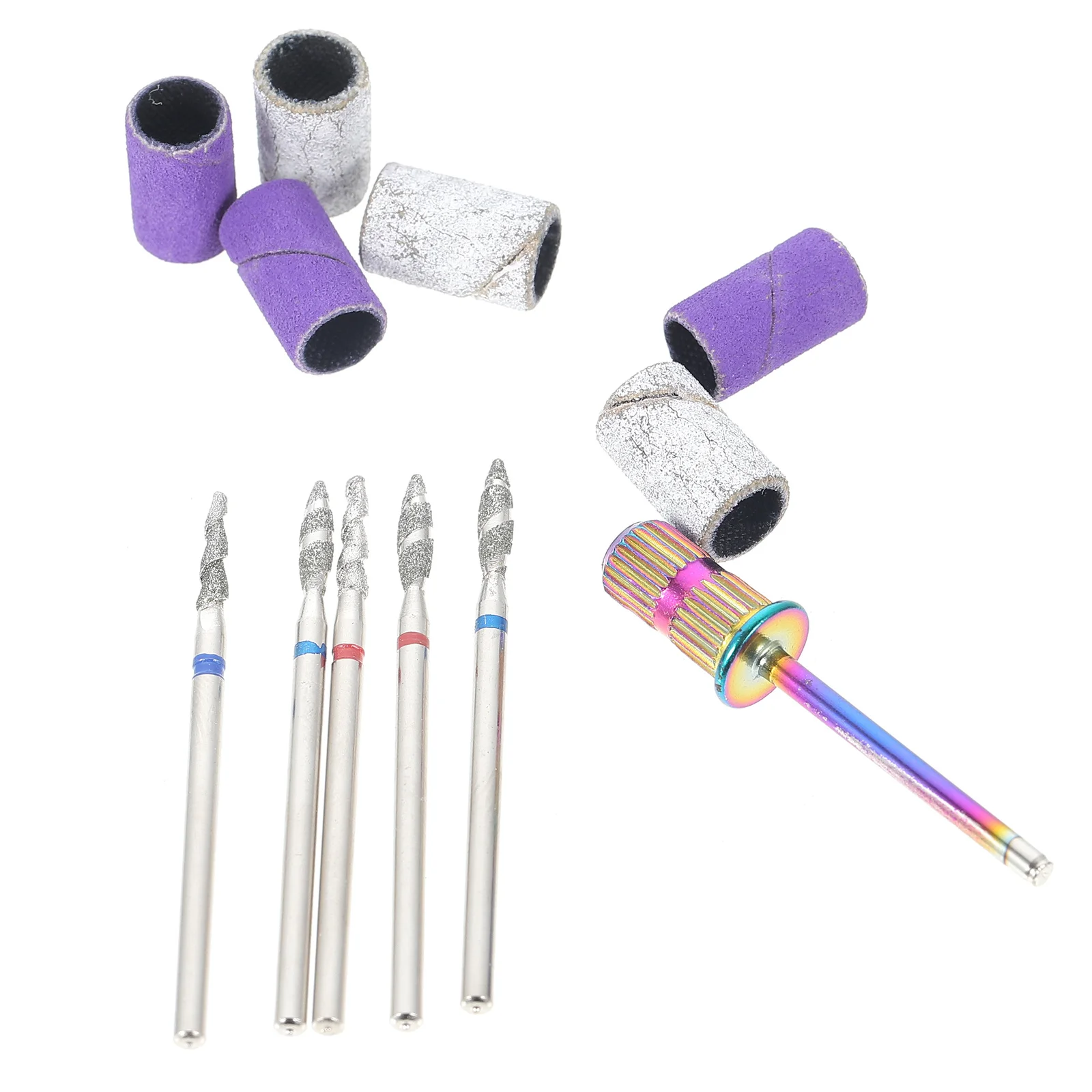 1 set di testine per lucidatura per manicure, accessori per trapano per unghie, ad alta resistenza, buona durata, prestazioni di taglio, idea regalo