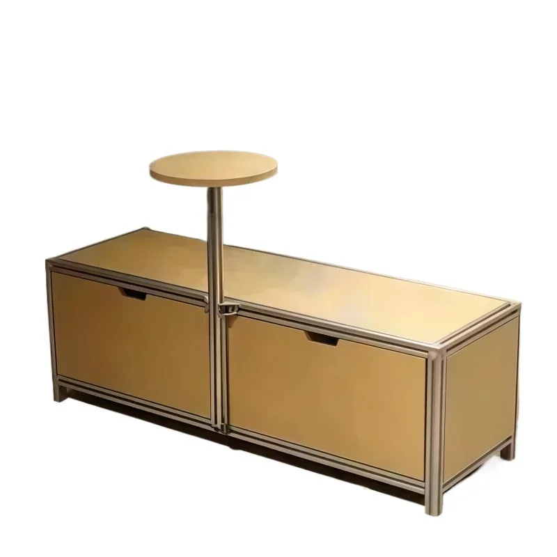 

B & B Commercial Ocean Panel Restaurant Cafe Industrial Wind Multifunctional Aluminum Profile with Drawer Storage Cabinet