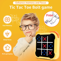 TIC-TAC-TOE Electronic Game 3 in 1 Bolt Chess Game Consoles Children Puzzle Toys Portable Handheld Board Game Toys Kids Gifts