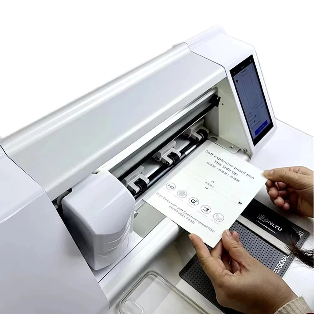 FONLYU Intelligent Film Cutting Machine Universal Flexible Hydrogel Film UV Film Cutter Free Cutting Times 11/16/21 Inch Cut