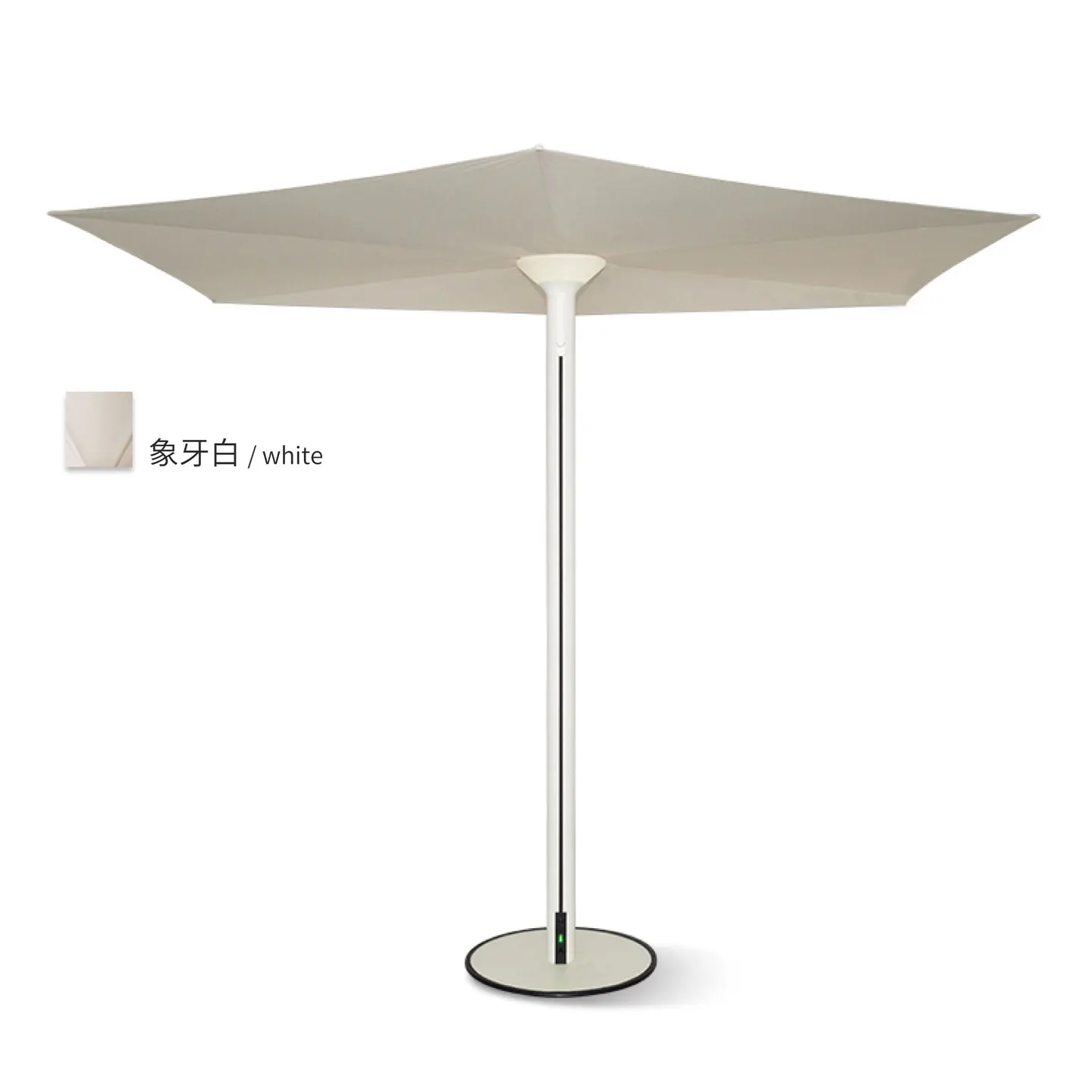 Outside Luminous Umbrella Parasol Garden Villa Courtyard Umbrella Retractable Cafe Umbrella Terrace  with Light