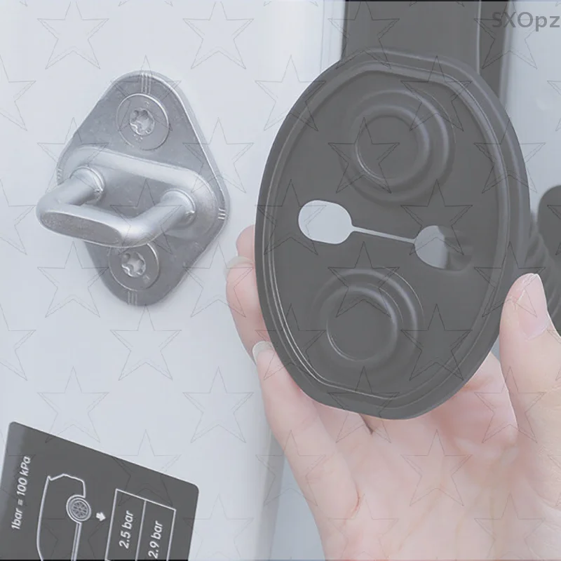 

1/4 шт., противоударная силиконовая подушка для закрывания дверей автомобиля, бесшумный амортизатор, защитные чехлы, аксессуары для дверной защелки автомобиля