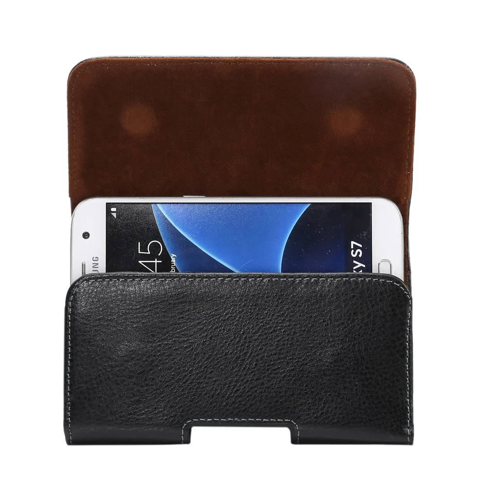 

Genuine Leather Belt Clip Case Holster Pouch for iPhone 8 / Samsung Galaxy S7