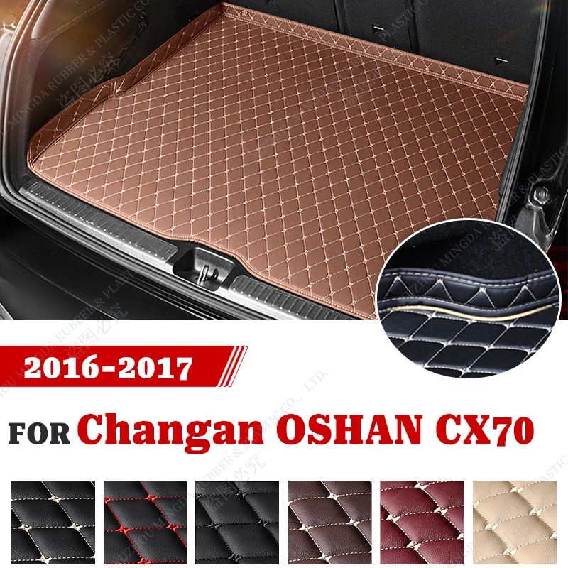 Car Trunk Mat For Auchan OSHAN CX70 2016 2017 Custom Waterproof Cargo Liner Boot Carpets