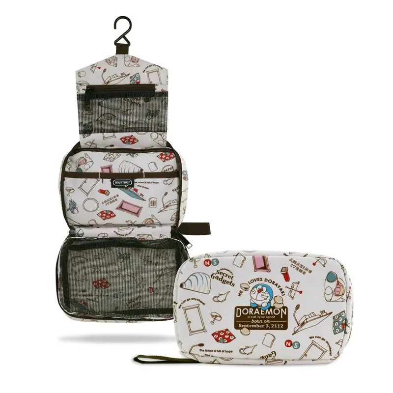 

Kawaii Doraemon Folding Portable Household Makeup Bag Travel Wash Up Dustproof Storage Hanging Bag A Birthday Gift for Girls