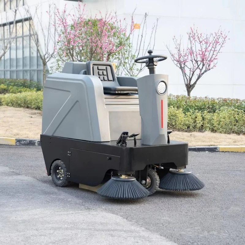 Industrial Ride-On Road Sweeper Machine Electric Fuel New Condition Floor Cleaning Equipment for Workshop