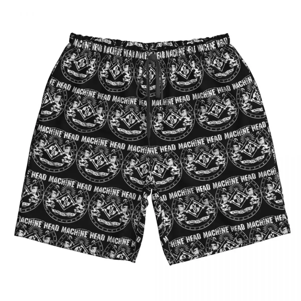 Machine Head Logo 04 Groove Metal, Thrash Metal, Heavy Metal Trunks Beach Board Shorts Casual Quick Dry Swim Summer Men Pants