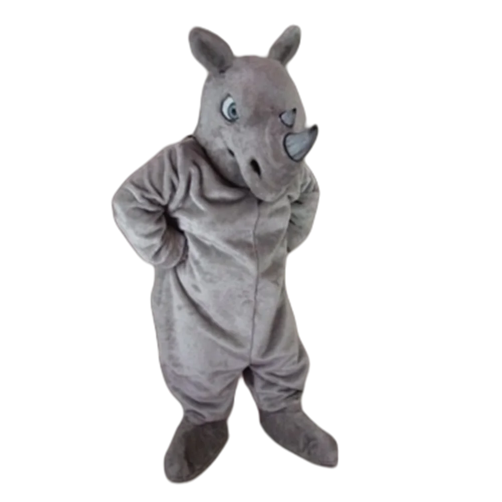 grey rhino Rhinoceros Mascot Costume Jungle Animal Theme Adult Size Carnival Party Mascotte Outfit Suit Fit Fancy Dress SW962