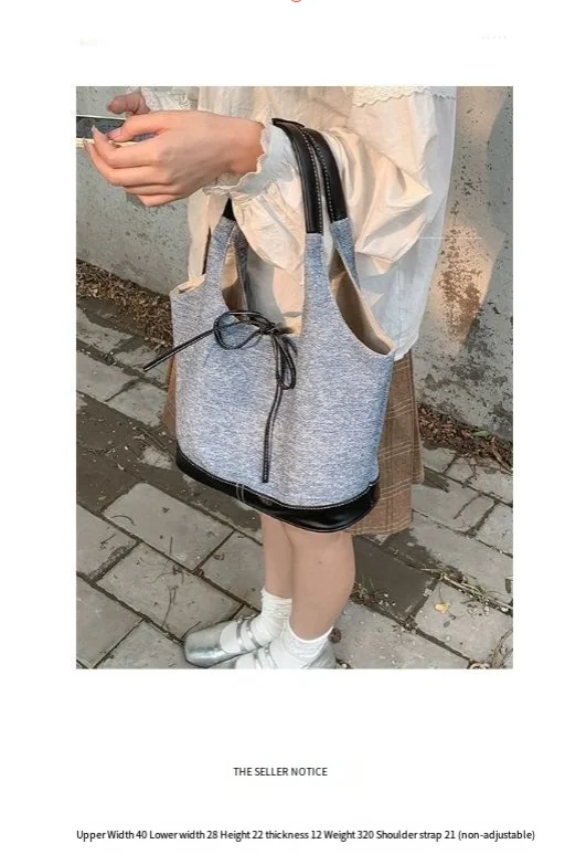 CHARHP&KEJNT Sac fourre-tout à épissure de niche coréenne pour femmes, nouveau sac à bandoulière simple pour les déplacements quotidiens_voghion.com