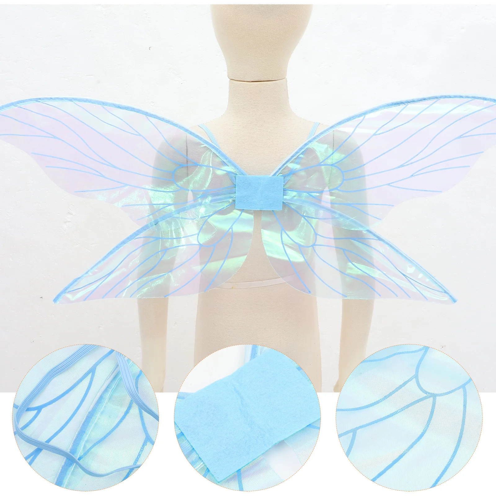 Accesorio de disfraz de hada, decoración ligera de ala de fiesta para adultos, accesorio para fotomatón de cosplay, ala de fantasía portátil,